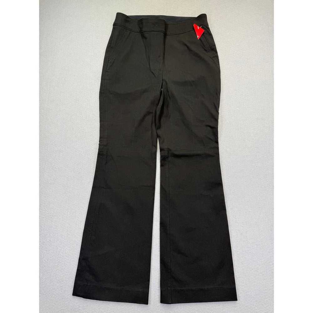 Spanx The Perfect Pant Hi-Rise Flare Black Ponte Pull‎ On Trousers XS NWT